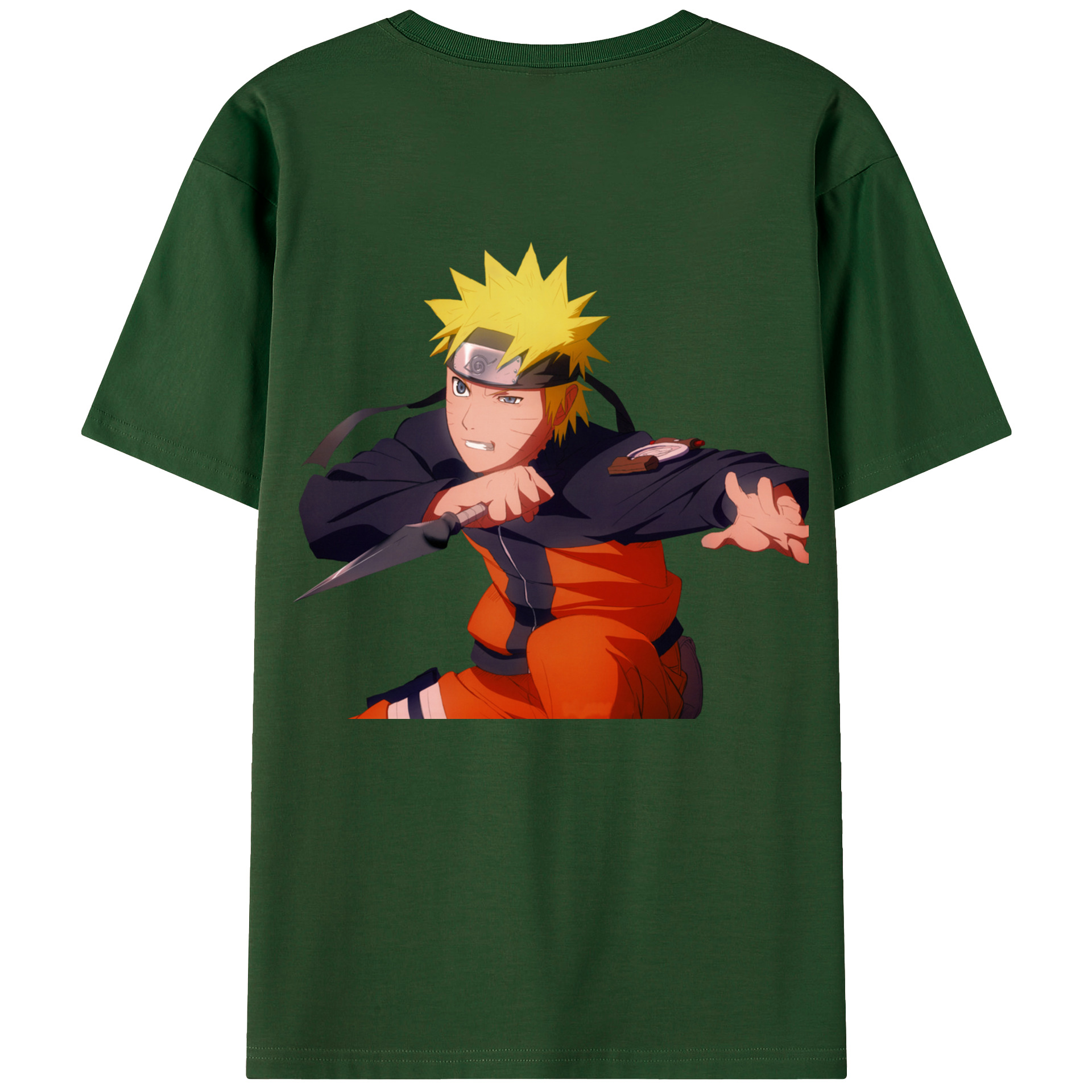 （画像用） NARUTO -ナルト- うずまき ナルト Uzumaki Naruto 綿100％半袖Tシャツ（背面プリント）